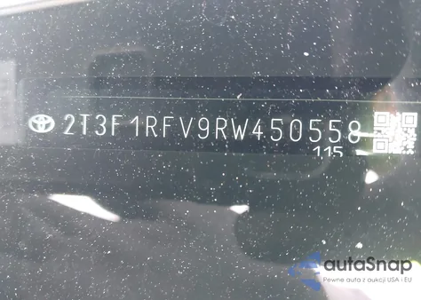 2024 Toyota Rav4 Le z USA, uszkodzony, nr VIN 2T3F1RFV9RW450558